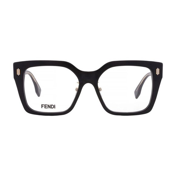 NEW FENDI EYEGLASSES FE50085F 001 WOMEN SQUARE BLACK EYEWEAR - Picture 1 of 3